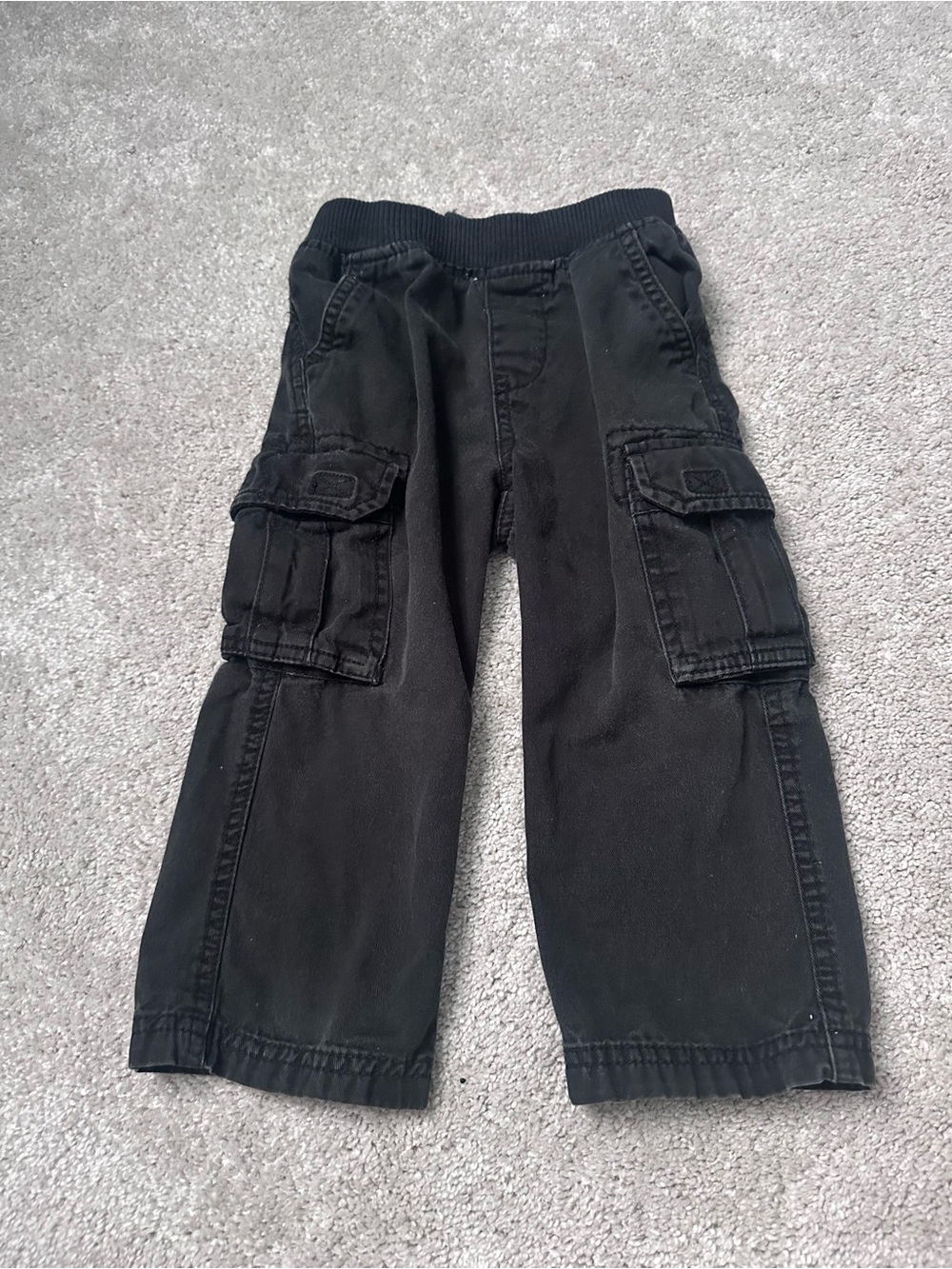 Place Black Kids Cargo Jeans with Elastic Waist